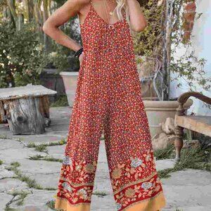 floral tank jumpsuit